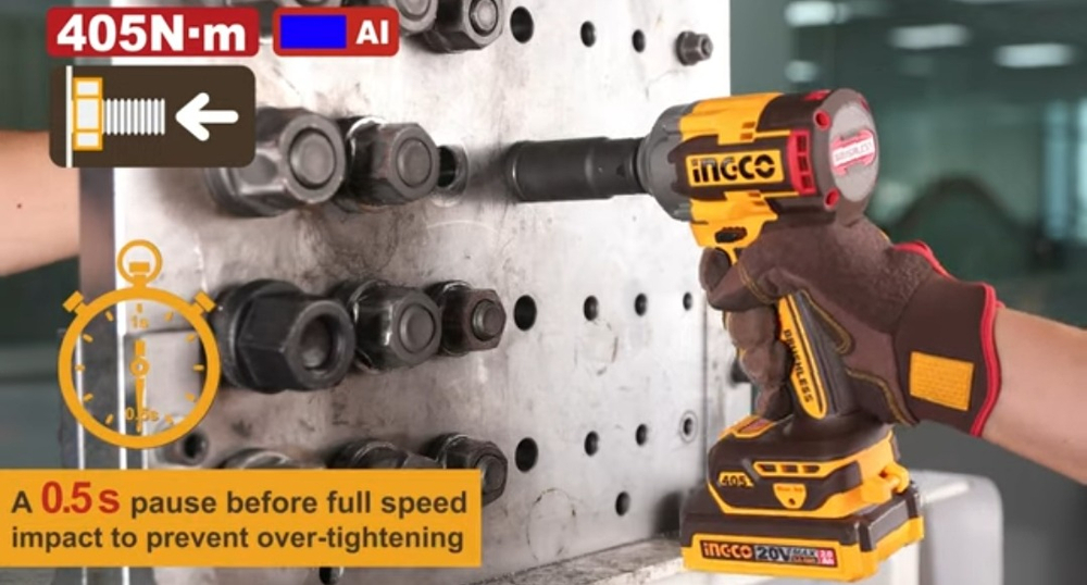 Набор шуруповерт и бесщеточный импульсный гайковерт INGCO CKLI20286 INDUSTRIAL 20В