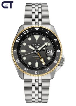 Seiko SSK021K1 5 Sports SKX мужские наручные часы — автоматический GMT в двухцветном оформлении