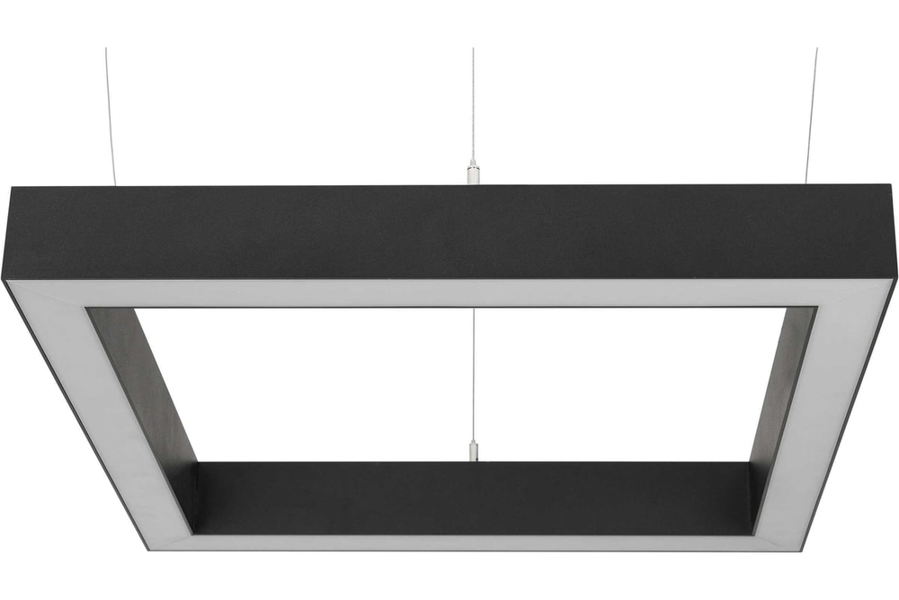Светильник LED квадратный Quadro 144W 1050х70х50мм 3000К черный подвесной IP40
