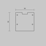 Комплект заглушек (для профиля 50x50) 2 шт., ALM-5050-S-EC 642046. TM Maytoni