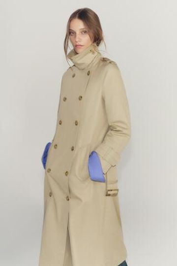 ZARA ТРЕНЧ WATER-REPELLENT С ПОЯСОМ — ZW COLLECTION, СВЕТЛЫЙ ЖЕЛТО-КОРИЧНЕВЫЙ