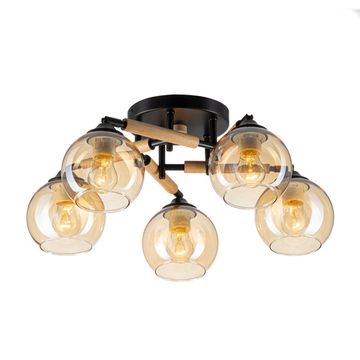 Люстра поворотная 5*Е27 CL133151 чёрный Tika Citilux