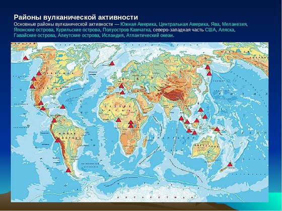 Физическая карта полушарий (начальная школа)