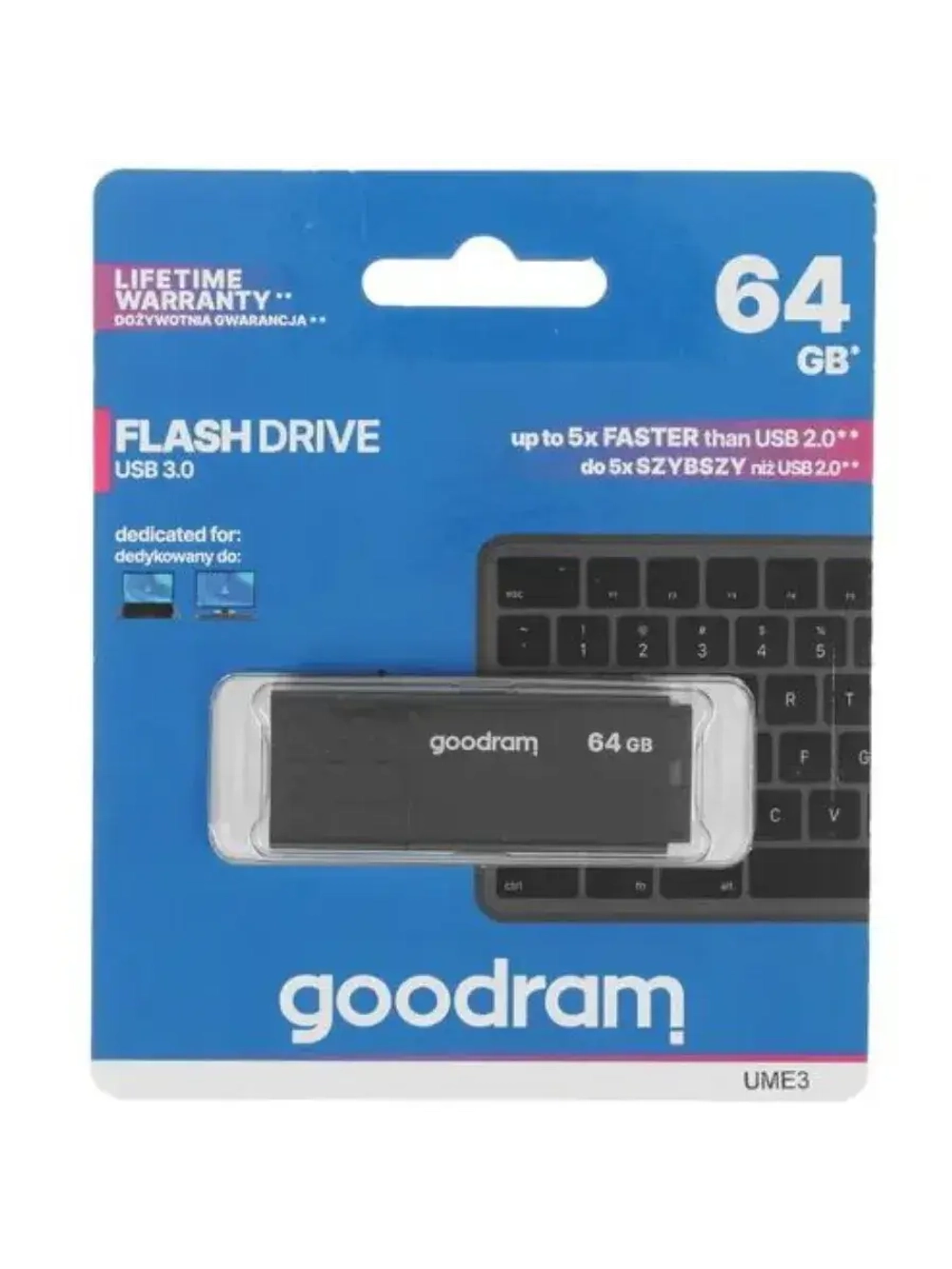 Память USB Flash 64 ГБ UME3 UME3-0640K0R11 BLACK