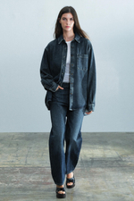 ДЖИНСОВАЯ РУБАШКА ZW COLLECTION — ZARA