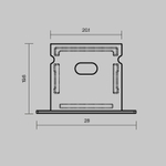 Комплект заглушек (для профиля 27x20) 2 шт., ALM-2720-EC 642070. TM Maytoni