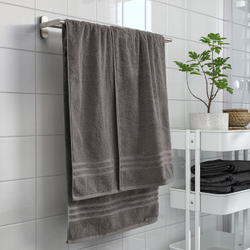 IKEA BROKGLIM  (ИКЕА БРОКГЛИМ)  -  Полотенце банное - серое 100x150 см