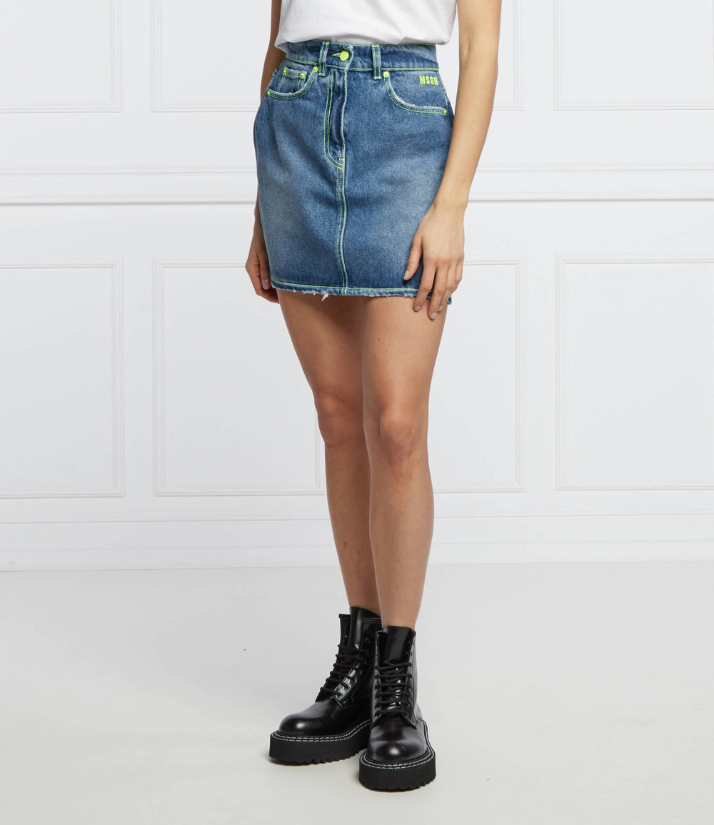 Джинсовая юбка MSGM - голубой(3241MDD45L 227276)