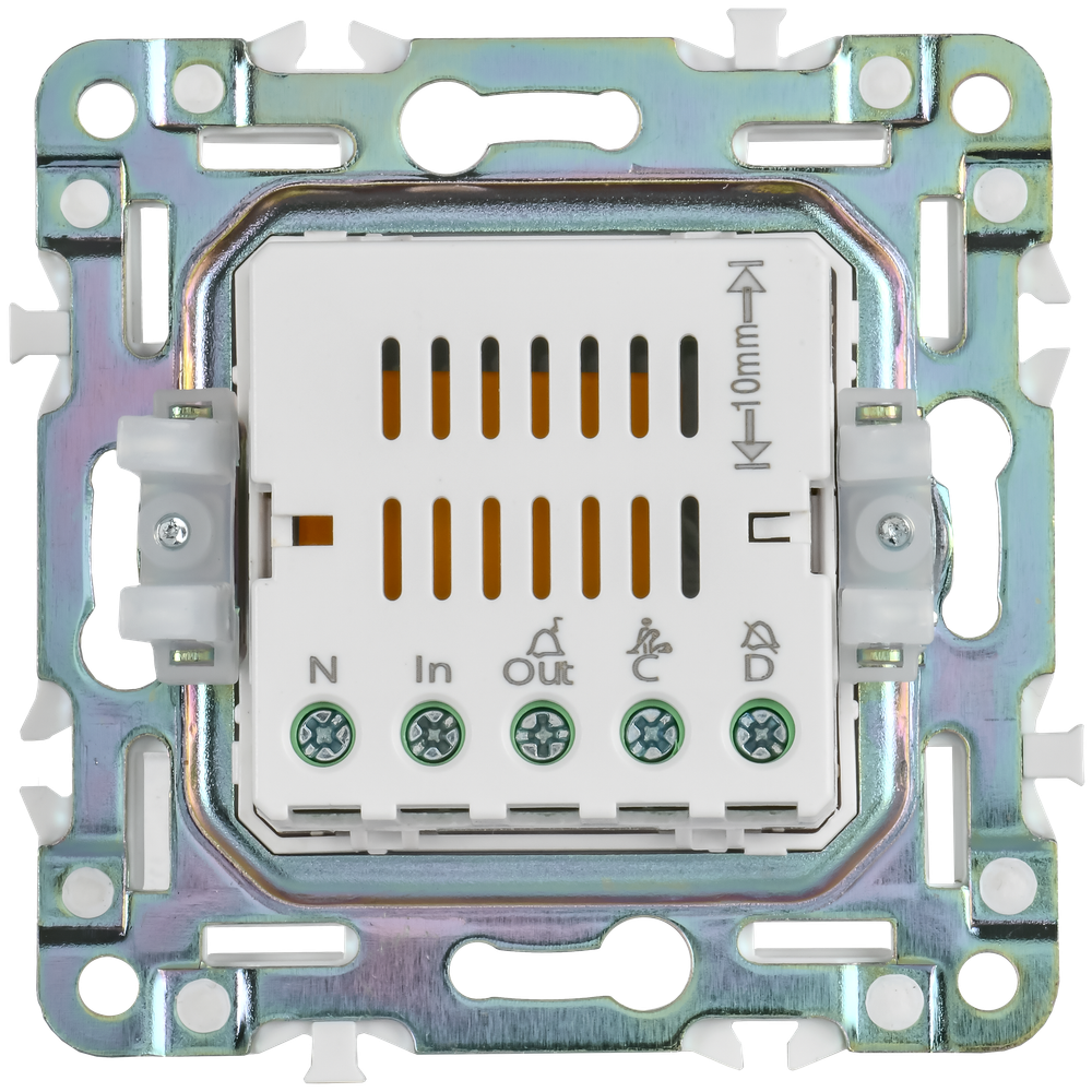 SKANDY Кнопка звонка с индикацией для отелей 10А SK-V17Sh шампань IEK