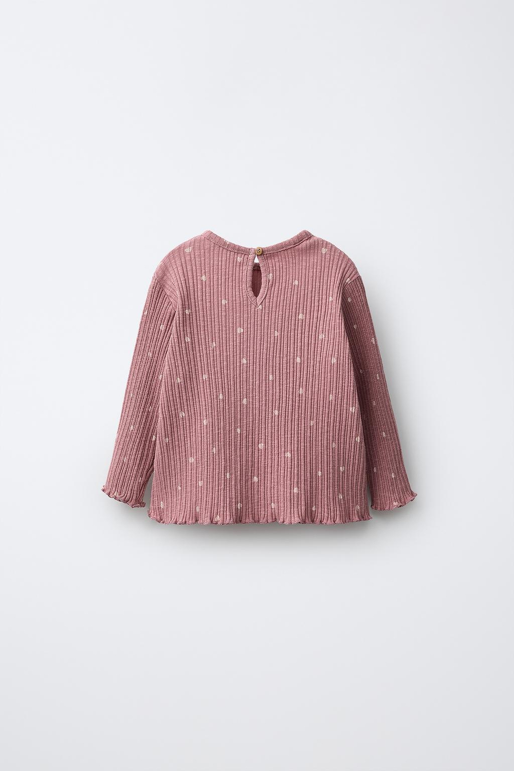 ZARA ЛОНГСЛИВ С ПРИНТОМ «СЕРДЦА», ТЕМНО-РОЗОВЫЙ