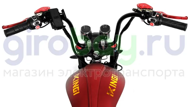 Электроскутер IKINGI HARLEY CHOPPER 4000W (60V/30Ah) - Красный фото №12