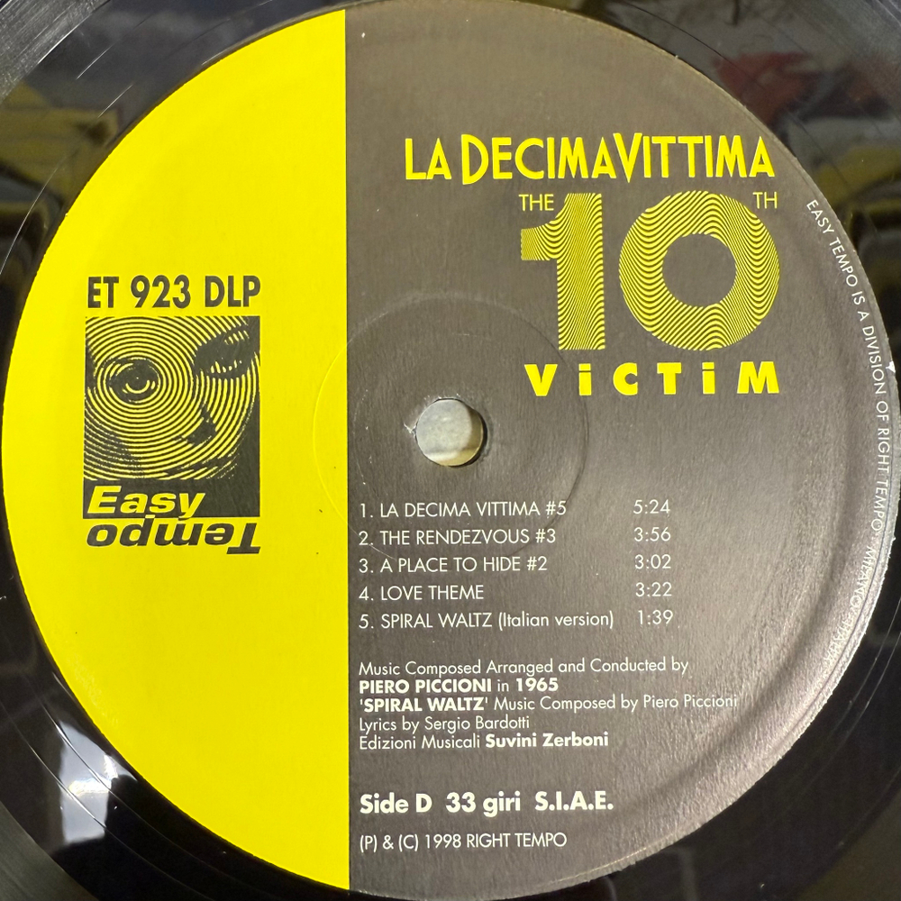 La Decima Vittima - Piero Piccioni ‎2LP (Италия 1998г.)
