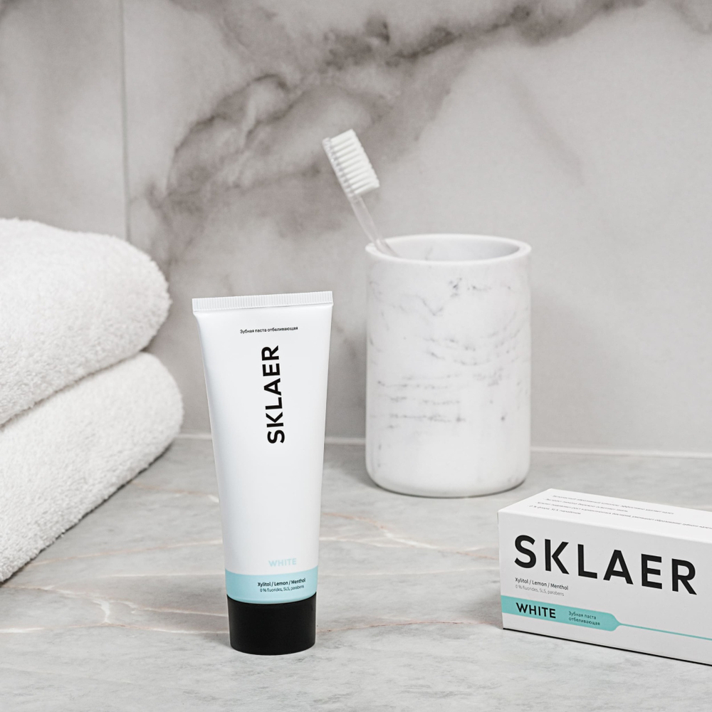Sklaer Зубная паста отбеливающая White 75мл мятный вкус