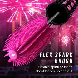 MAYBELLINE NEW YORK Lash Sensational Firework - Тушь для ресниц, увеличивающая объем, удлиняющая и подкручивающая, супер черная оттенок Electro Black, 10 ml