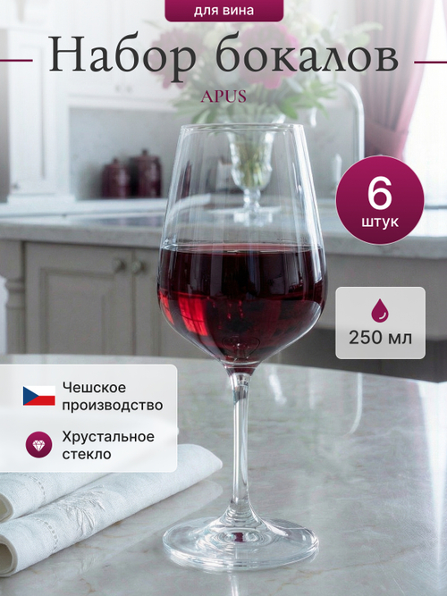 Набор бокалов "APUS" 250 мл 6 шт