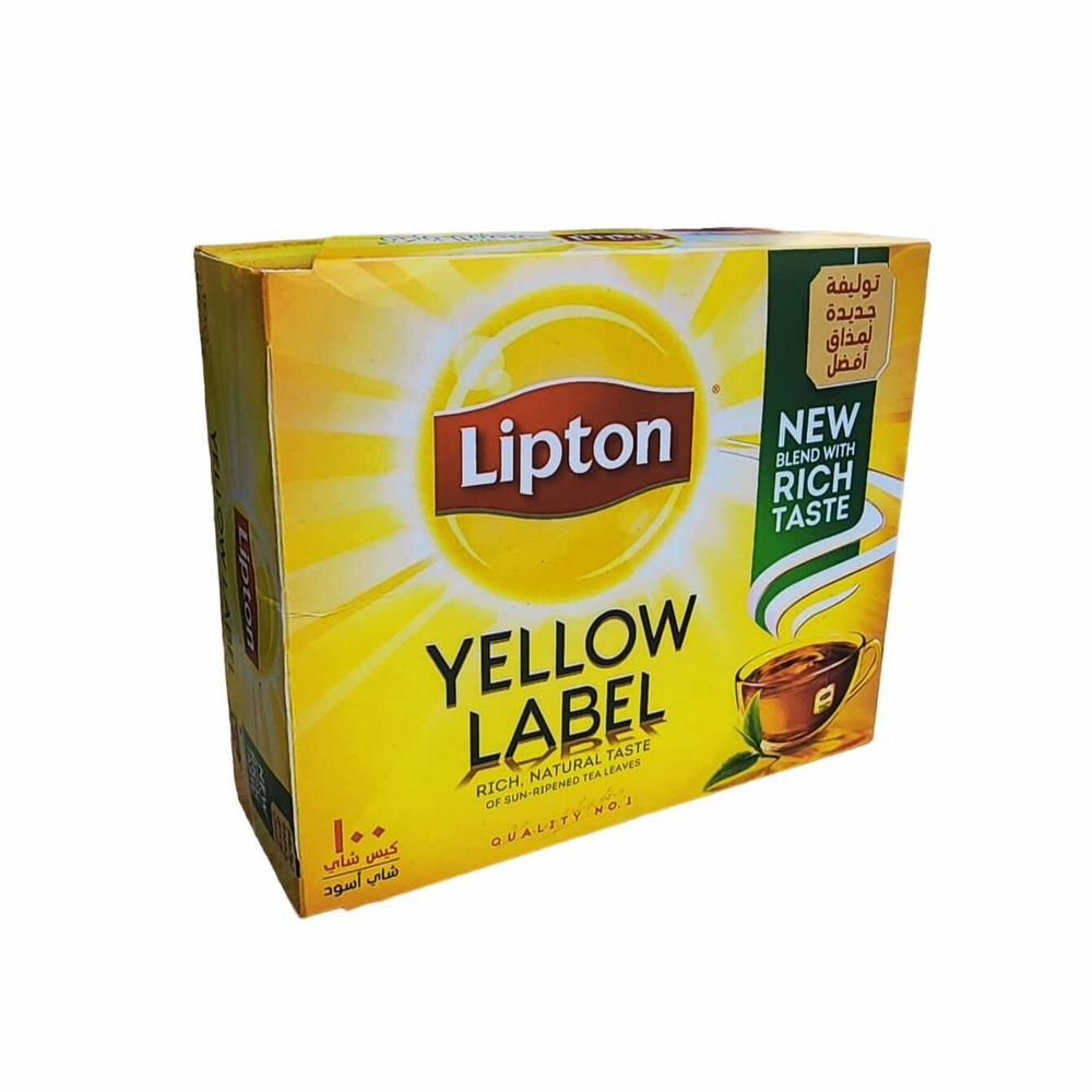 Чай черный в пакетиках Lipton Yellow Label, 100 пак/уп (Липтон)