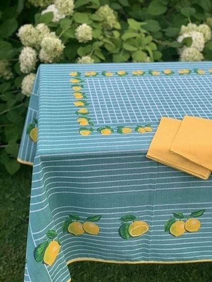 Скатерть 150x250 и 12 салфеток Vallesusa Limoni