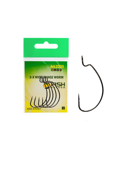 Крючок рыболовный Fish Crystal (офсет) 3-X WIDE RANGE WORM 2333 №6/0 (5 упаковок)