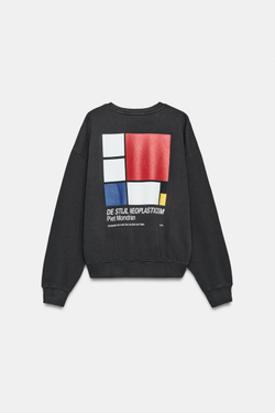 ZARA ТОЛСТОВКА PIET MONDRIAN, ТЕМНО-СЕРЫЙ