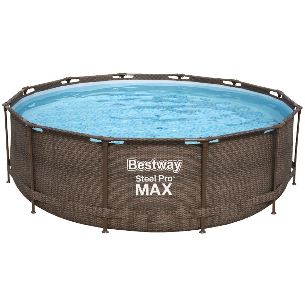 Бассейн каркасный BestWay Steel Pro Ротанг/10250 л/фильтр-насос 2006 л/ч/лестница/тент/