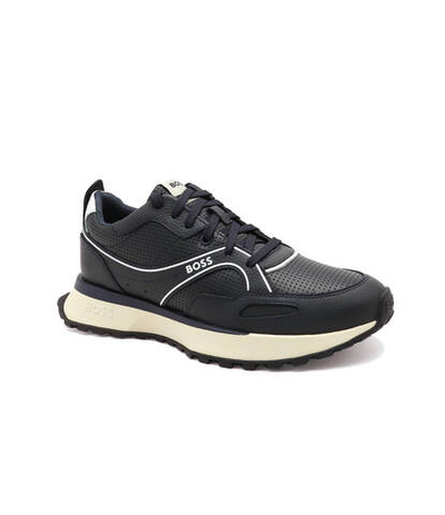 Кожаные кроссовки jonah_runn_ltmp BOSS BLACK - темно-синий(50493231)