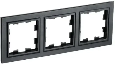 IEK BRITE Рамка 3- местная РУ-3-БрЧ черный