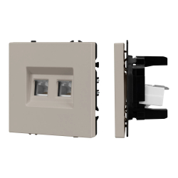 Механизм сдвоенной компьютерной розетки SCT-NOBE-MPC2-SFPL-CA (RJ-45, CAT6) (Arlight, -) 059450