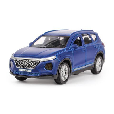 Модель ин. мет. "Hyundai Santa Fe Soft" 12см, двери, багаж, синий, в коробка SANTAFE2-12FIL-BU (Технопа