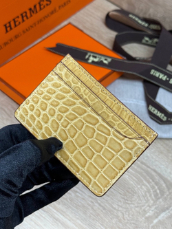 Картхолдер Hermes из кожи крокодила