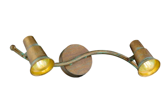 Светильник Sfera Sveta B85975/2AW GDGR, 2×40 Вт, золотой и зелёный
