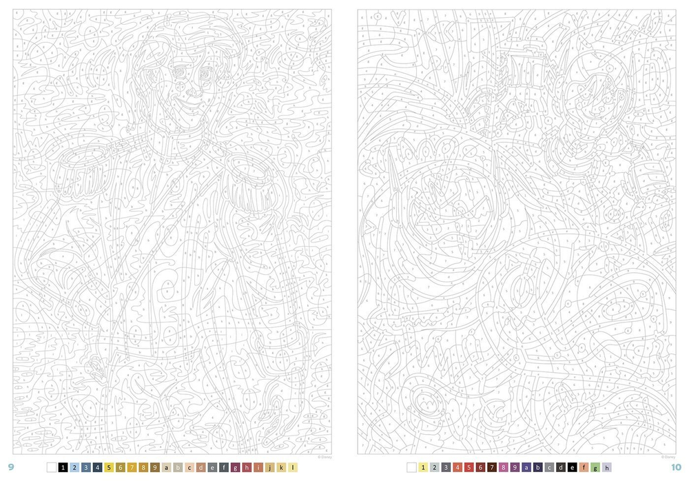 Coloriages mysteres Disney - Princes et Heros / Раскраска по номерам Дисней - Принцы и герои / 9782017260165