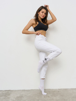 Носки женские высокие белые "Pole Dancer"