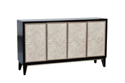 Комод с дверцами на деревянныx ножкаx 90x41x157см Garda Decor цвет эспрессо