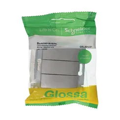 Выключатель трехклавишный Systeme Electric Glossa Платина GSL001231