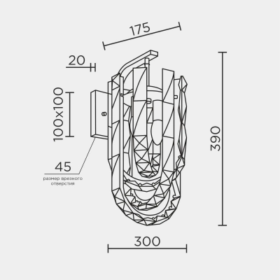 Настенный светильник MODELUX ML.6621.02 BS-SM