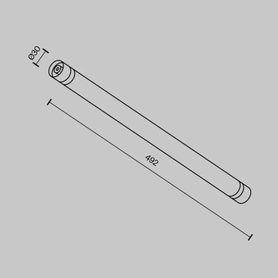 Соединитель для модульной системы Shelf 492мм, CA011-L500-B. TM Maytoni