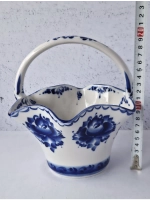 Конфетница Корзинка Лилия Гжель