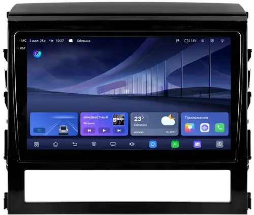 Магнитола для Toyota Land Cruiser 200 2015-2021 (без JBL) - Kuberg QLed+2K, Android 14, TS105, Быстрейшая, CarPlay, SIM-слот