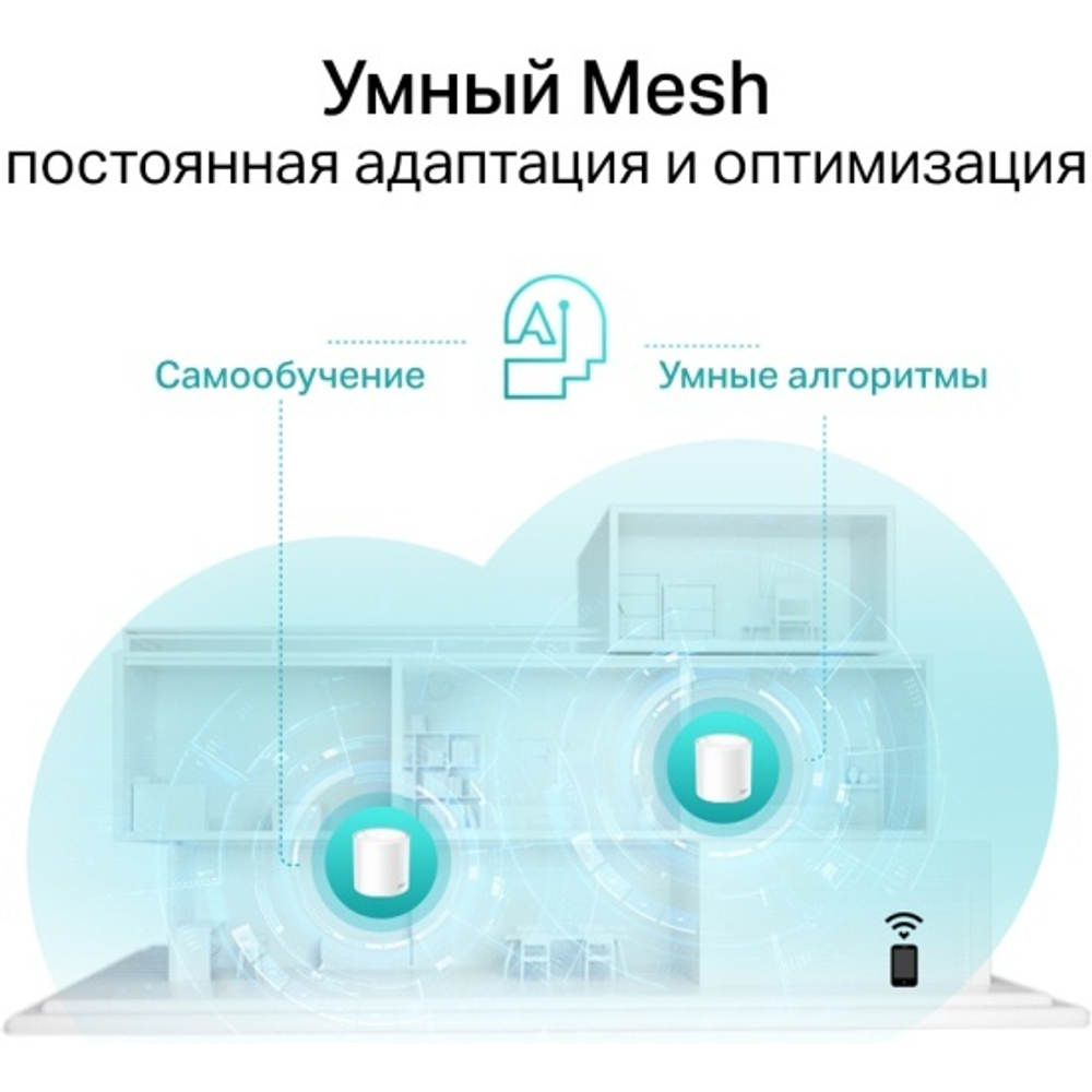 TP-Link Deco X60 (2-pack) Домашняя Mesh Wi-Fi 6 система AX5400