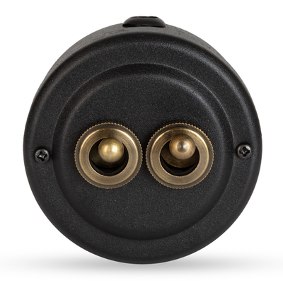 Переключатель (проходной) ретро тумблерный 2 кл. Черный "Black matt" VINTAGE-BRASS 30402-5 / 2 группы света, проходной