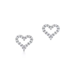 Серьги из платины с бриллиантами 💠Tiffany. Heart