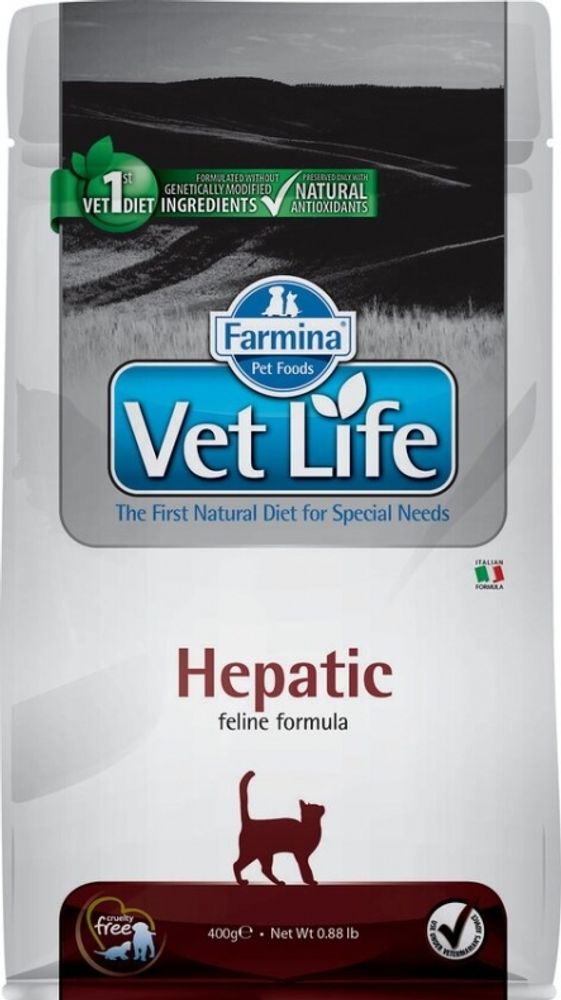 Сухой корм Farmina HEPATIC для кошек при хронической печеночной недостаточности 400 г