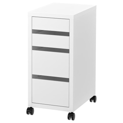 МИККЕ MICKE Комод на колесиках 35х75 см, белый