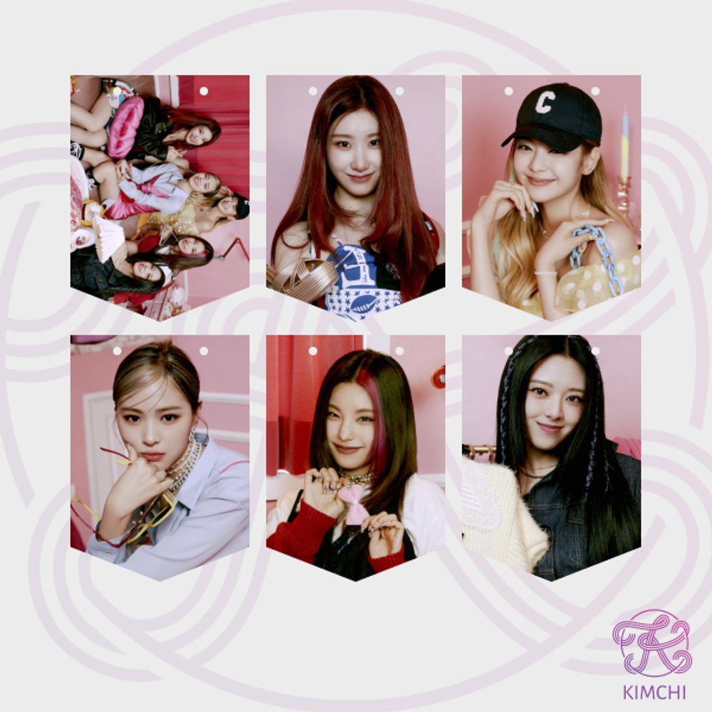 Набор флажков на веревке ITZY - Crazy in love Набор флажков на веревке ITZY - Crazy in love