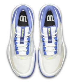 Женские кроссовки для padel Wilson Intrigue Tour Padel - white/amparo blue/safety yellow