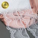 Кружево эластичное (стрейч) шир.100 мм / 25 метров, 30239.N цв.001 белый, Kruzhevo