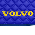 Ковры VOLVO FM до 2008 года (экокожа, синий, синий кант, желтая вышивка)