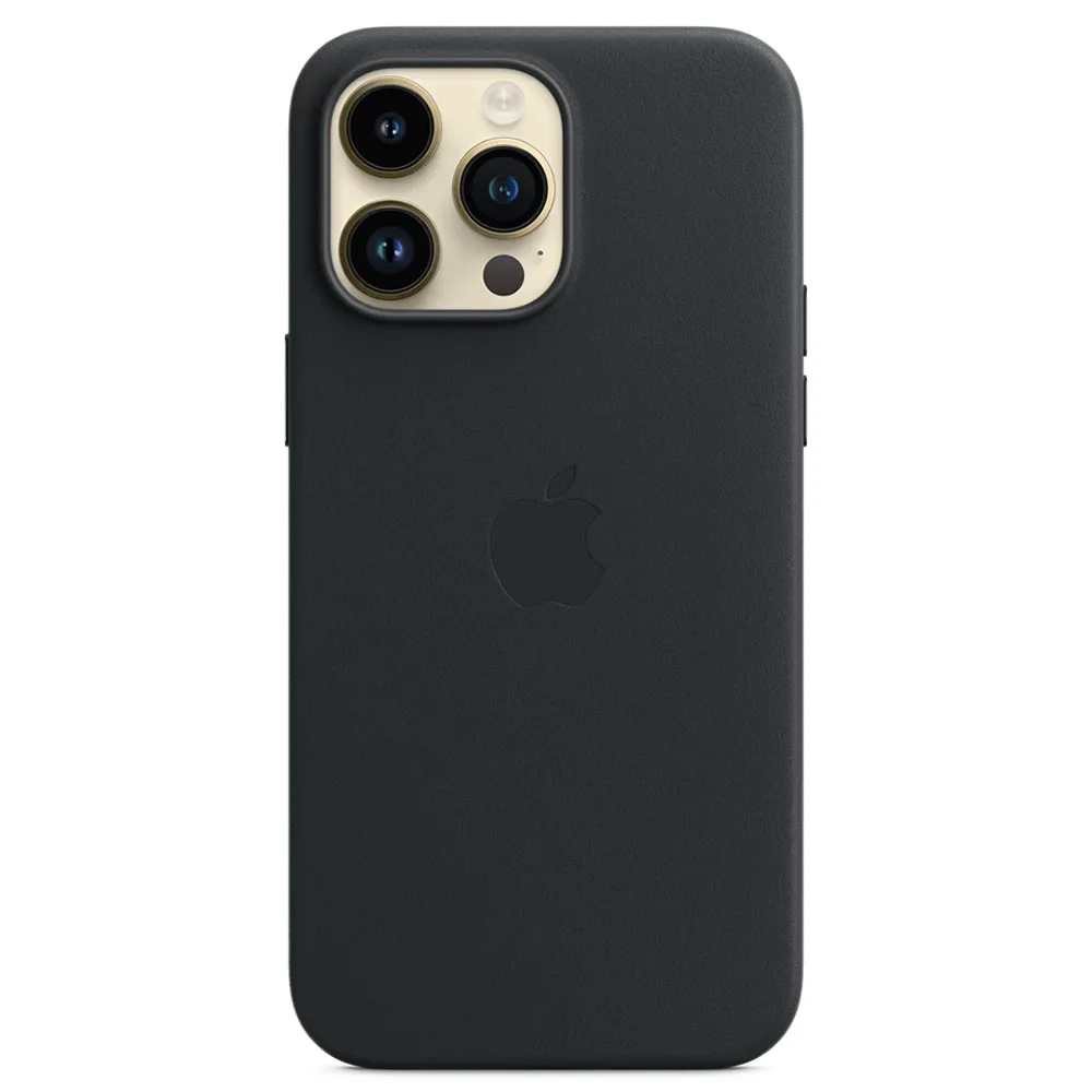 Кожаный чехол с поддержкой MagSafe Apple Leather Case для iPhone 14 Pro Max, Midnight (Темная ночь)