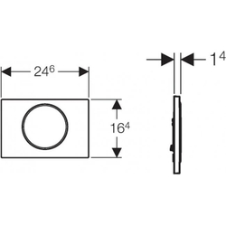 Смывная клавиша GEBERIT Sigma 10 115.758.KH.5