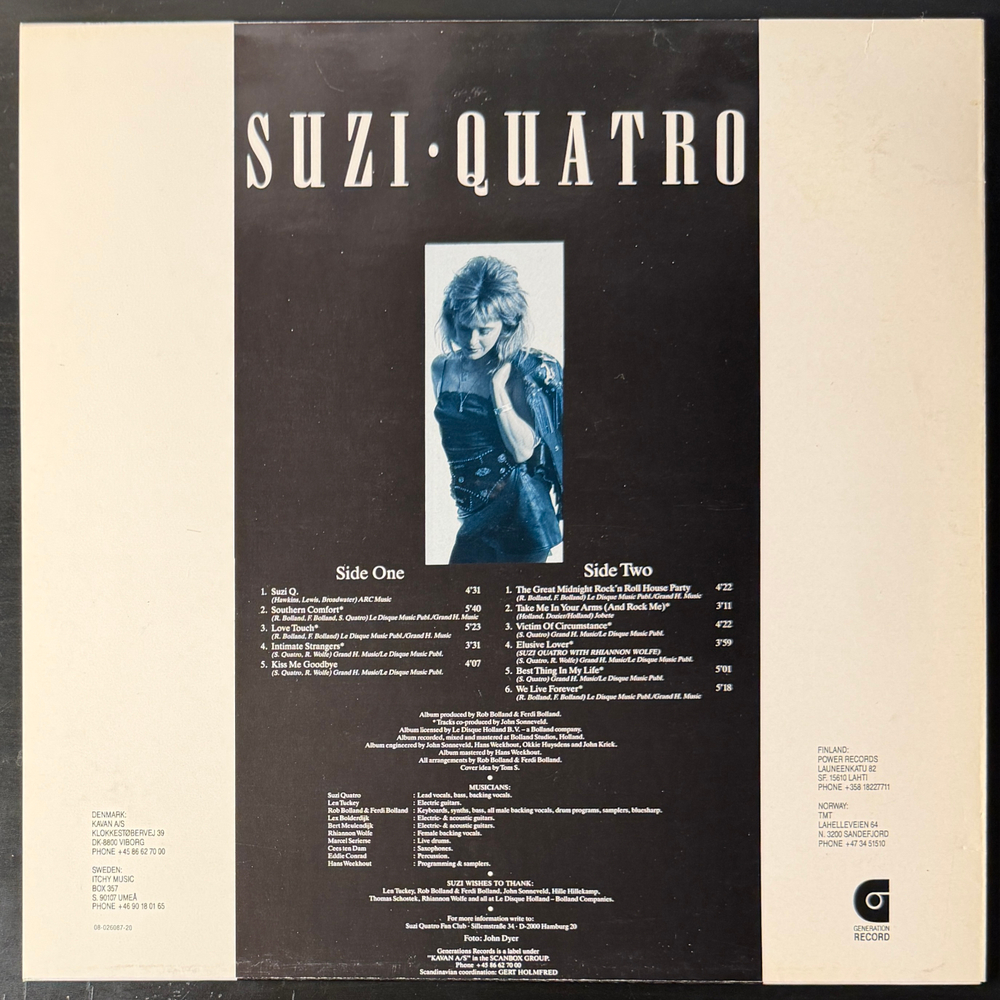 Suzi Quatro ‎– Oh, Suzi Q. (Скандинавия 1991г.) Т